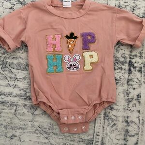 Pink Baby Onesie with HOP Design